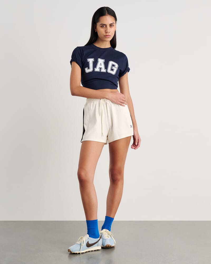 Aston Short Sleeve Tee in NAVY/WHITE