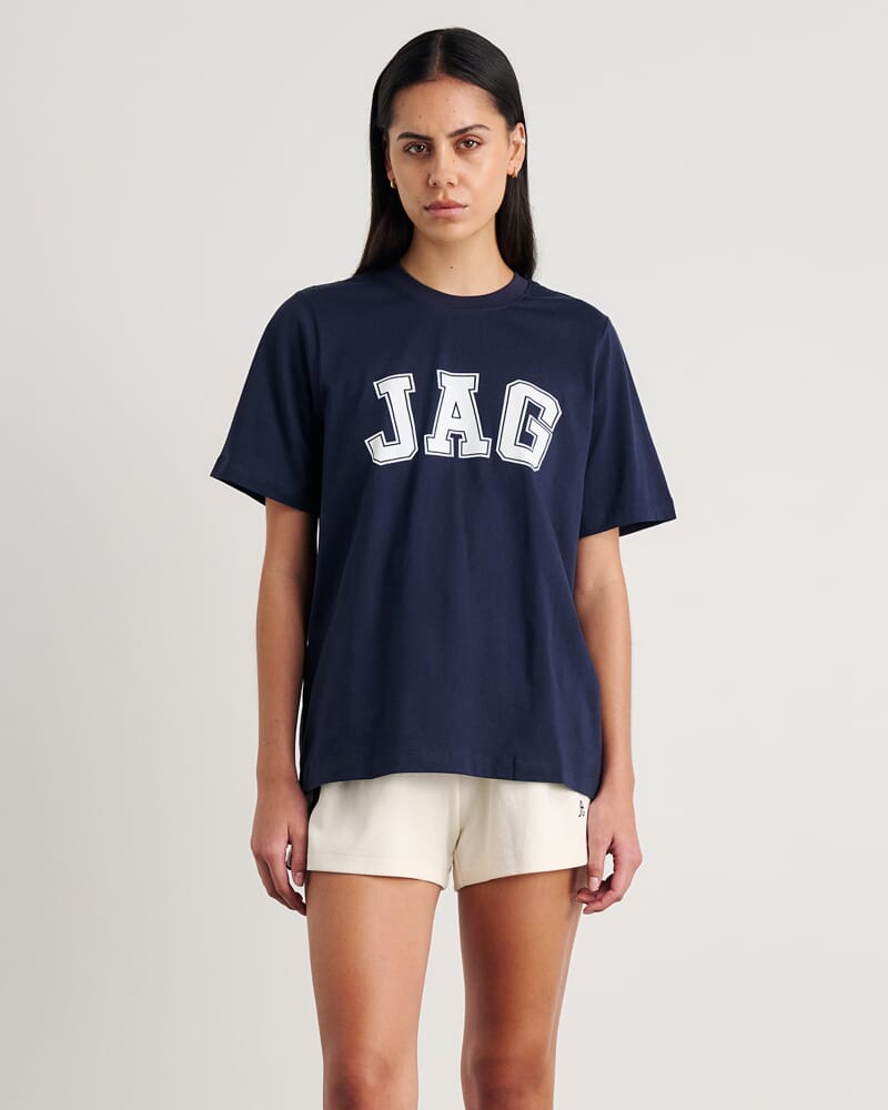 Aston Short Sleeve Tee in NAVY/WHITE