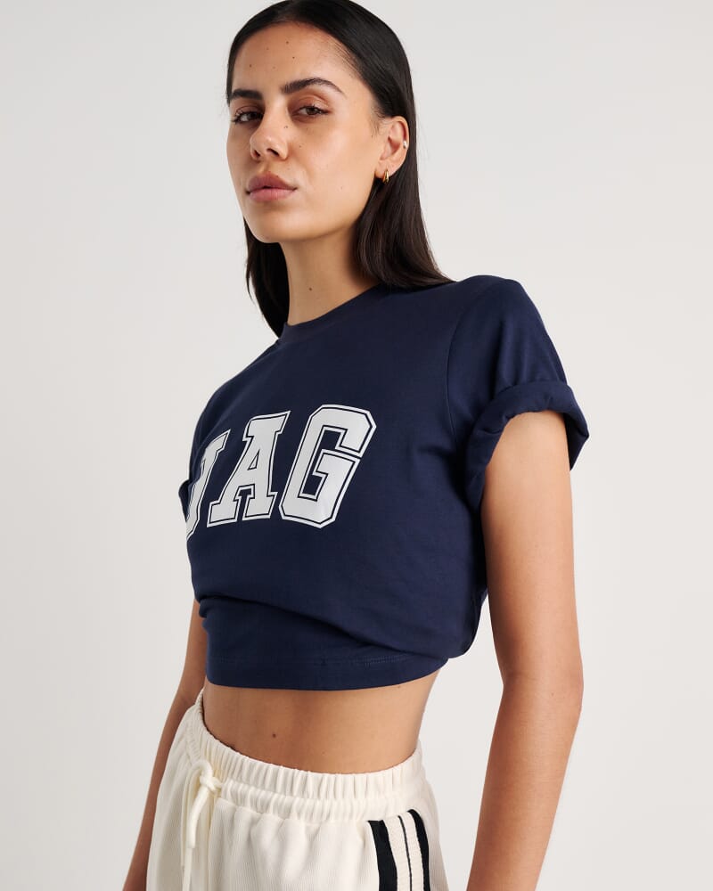 Aston Short Sleeve Tee in NAVY/WHITE