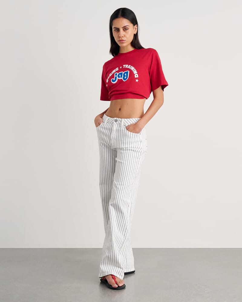 Aston Short Sleeve Tee in RED MULTI