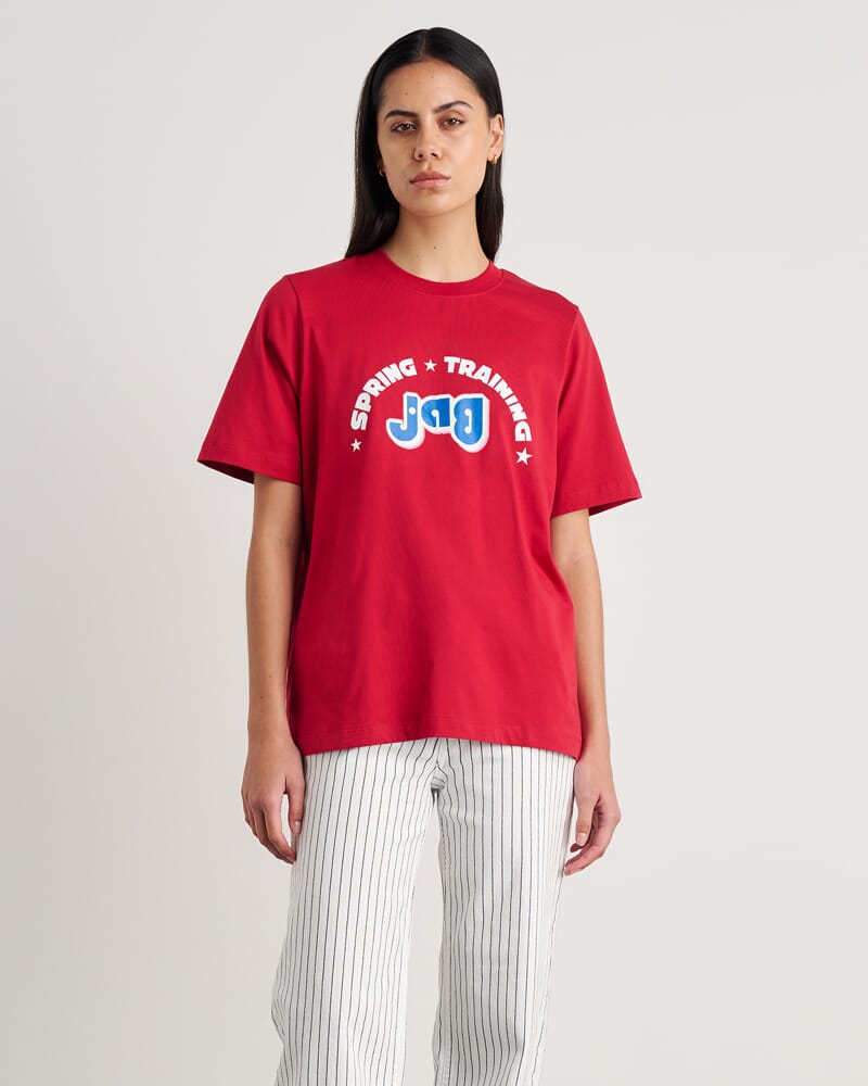 Aston Short Sleeve Tee in RED MULTI