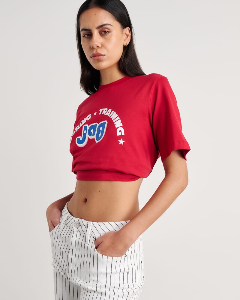 Aston Short Sleeve Tee in RED MULTI