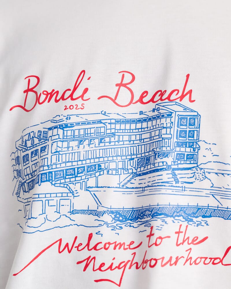 Aston Short Sleeve Tee in WHITE/BLUE