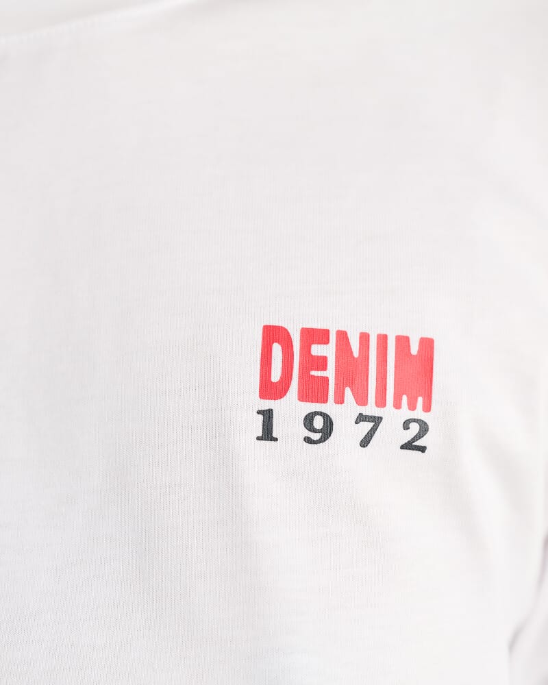 Aston Short Sleeve Tee in WHITE/RED