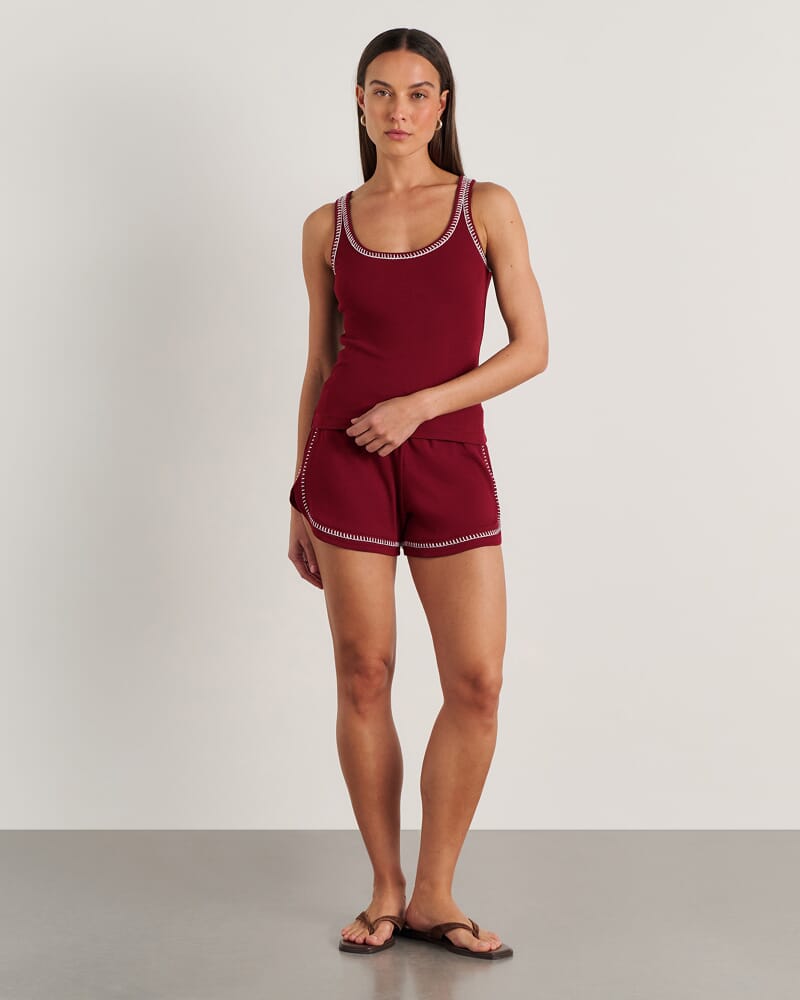 Celina Tank in BURGUNDY