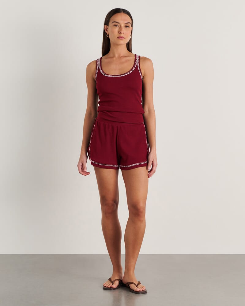 Celina Tank in BURGUNDY