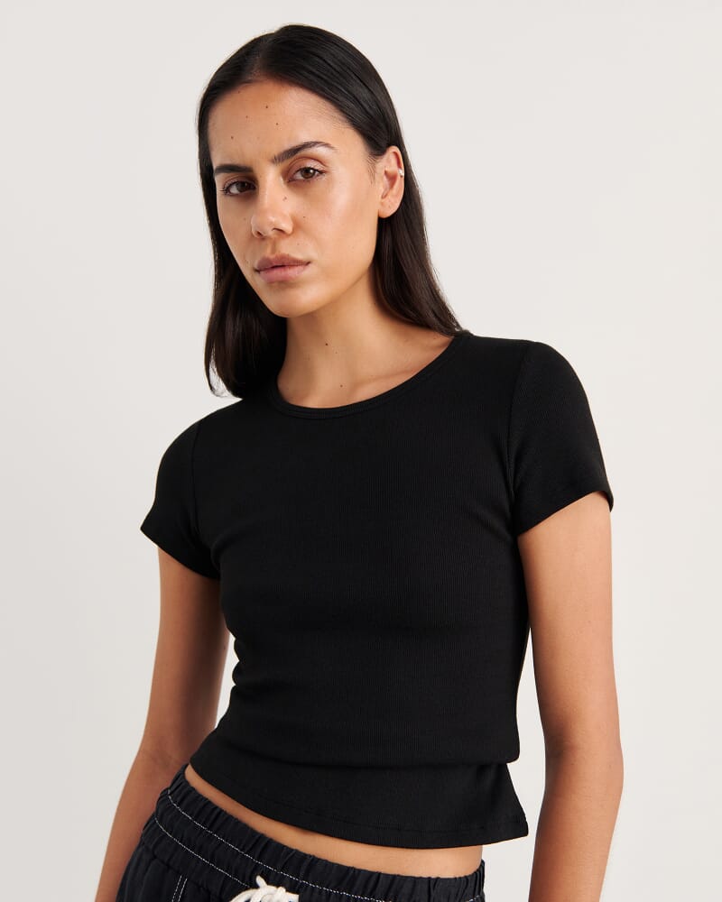 Kate Baby Tee in BLACK