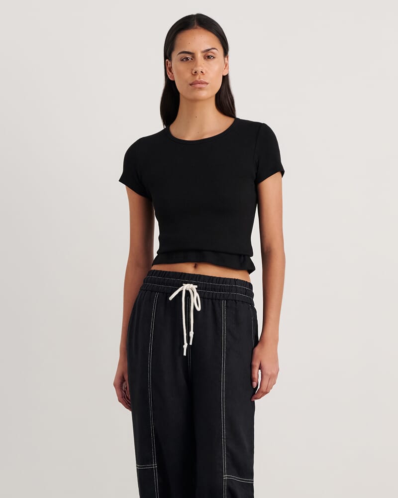 Kate Baby Tee in BLACK