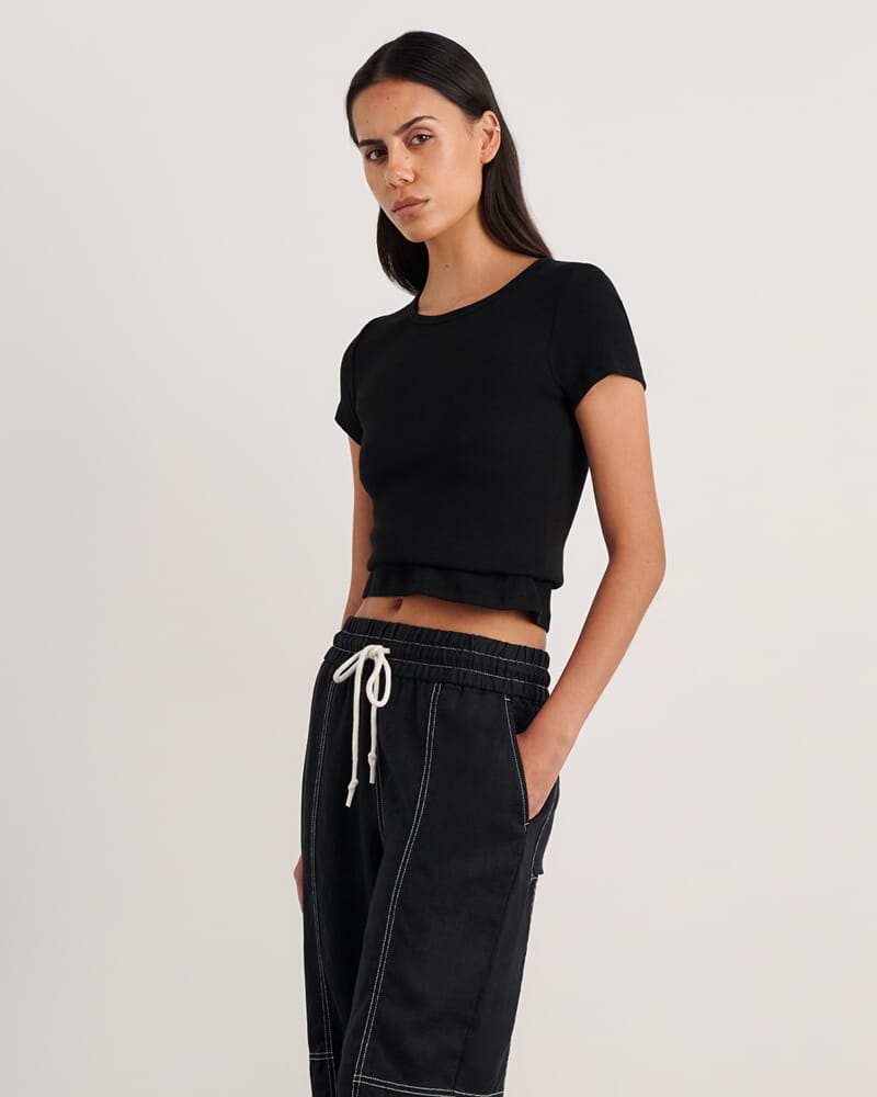 Kate Baby Tee in BLACK