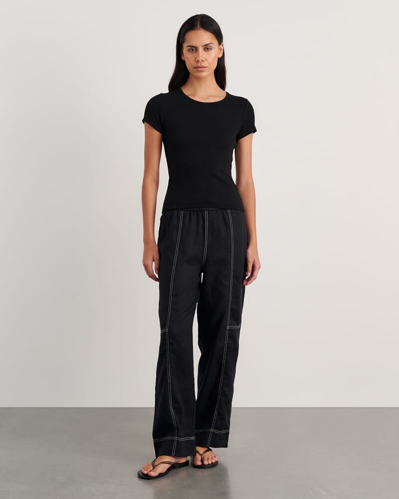 Kate Baby Tee in BLACK