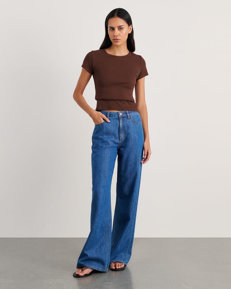 Kate Baby Tee in DARK CHOCOLATE