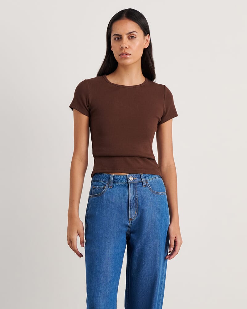 Kate Baby Tee in DARK CHOCOLATE