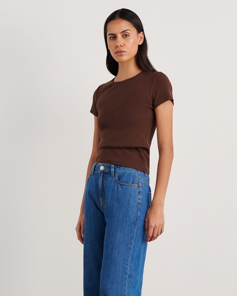 Kate Baby Tee in DARK CHOCOLATE