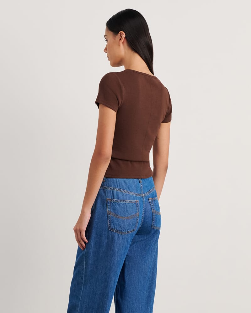 Kate Baby Tee in DARK CHOCOLATE