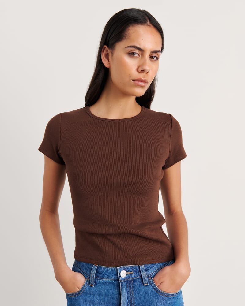 Kate Baby Tee in DARK CHOCOLATE