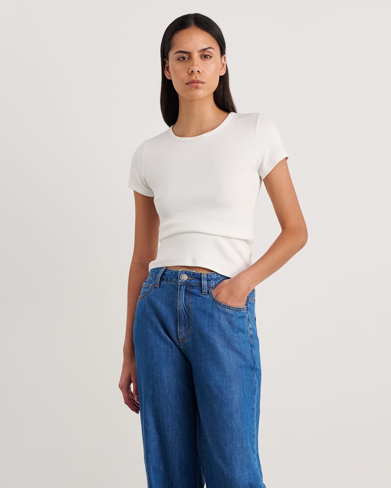 Kate Baby Tee in WHITE