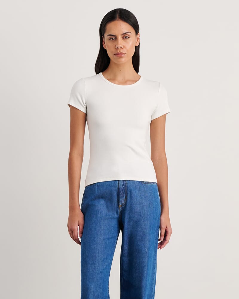 Kate Baby Tee in WHITE