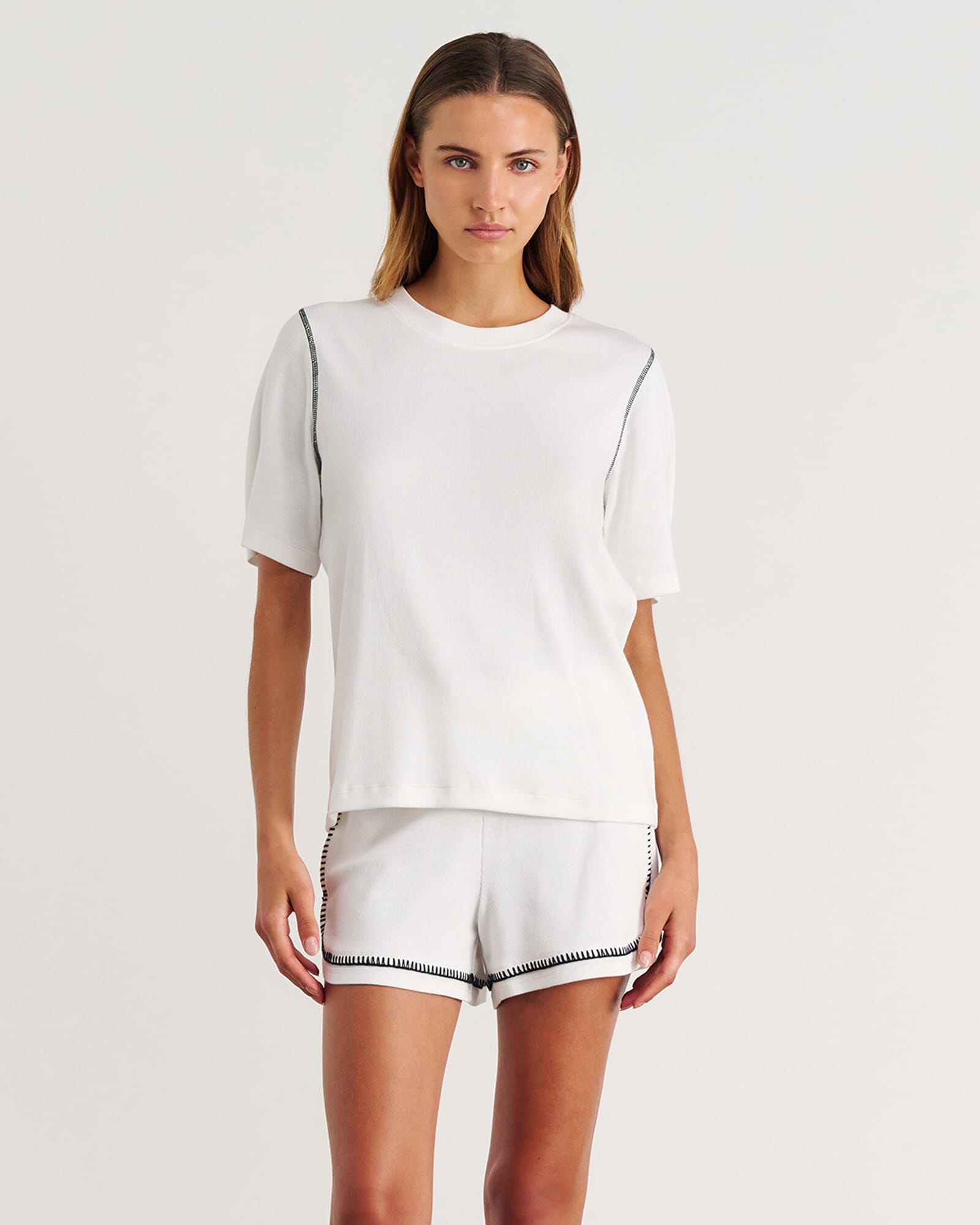 Celina Blanket Stitch Tee