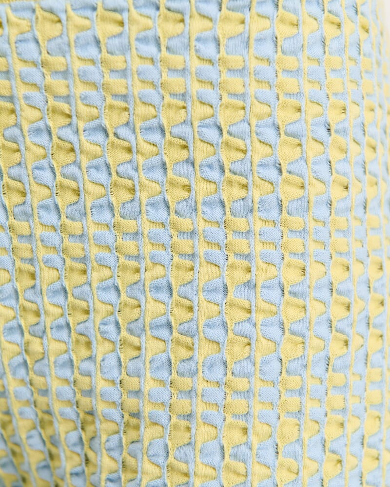 Kelly Contrast Knit Tank in BLUE/YELLOW