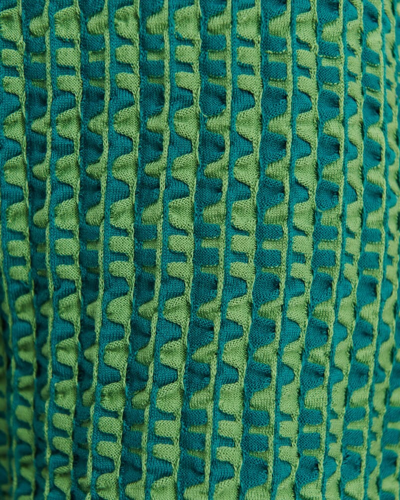 Kelly Contrast Knit Tank in GREEN MULTI