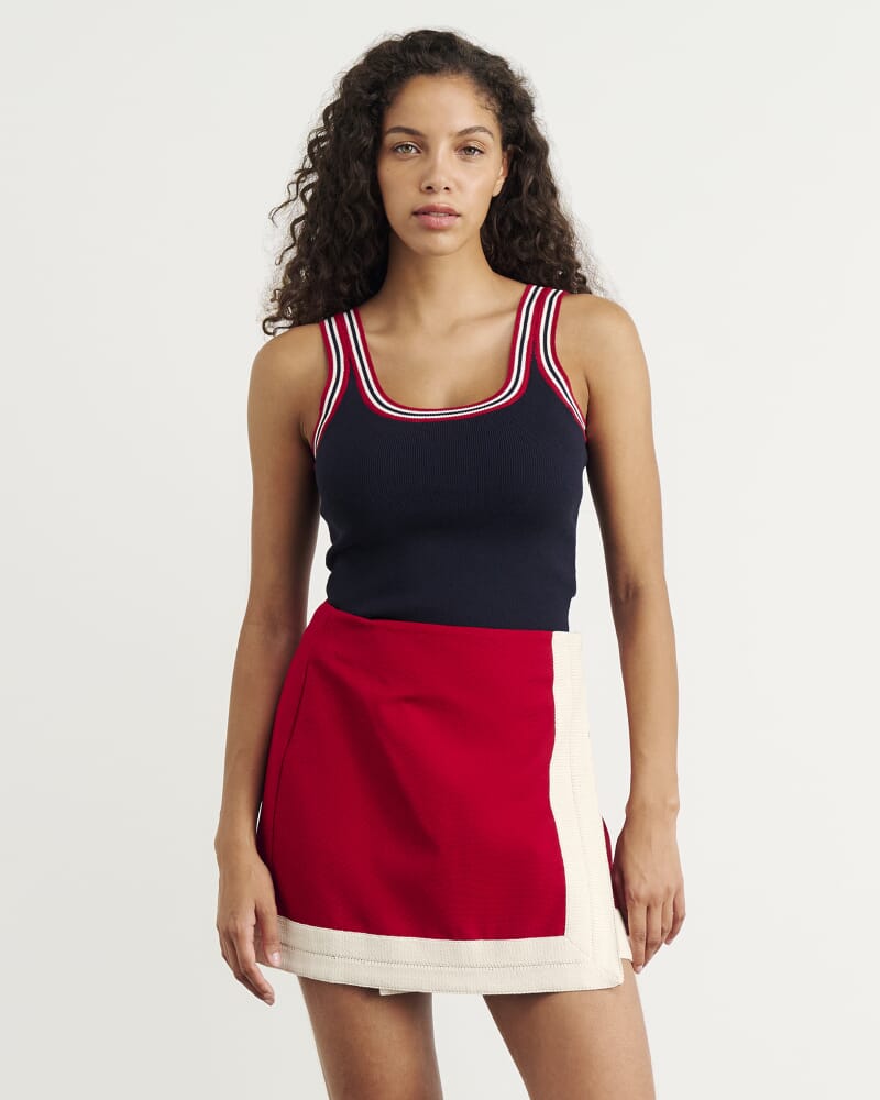 Lydia Stripe Knit Tank in INK