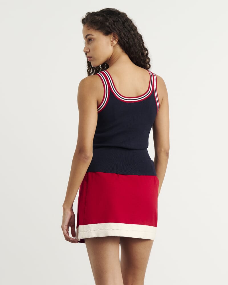 Lydia Stripe Knit Tank in INK