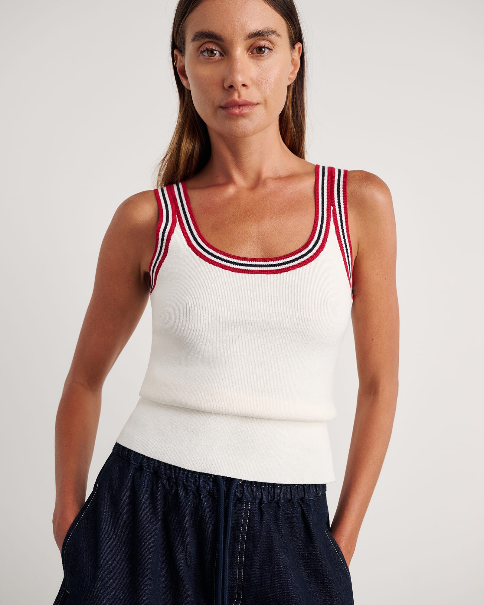 Lydia Stripe Knit Tank