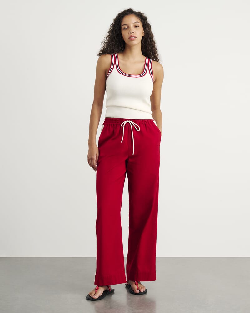 Lydia Stripe Knit Tank in MILK