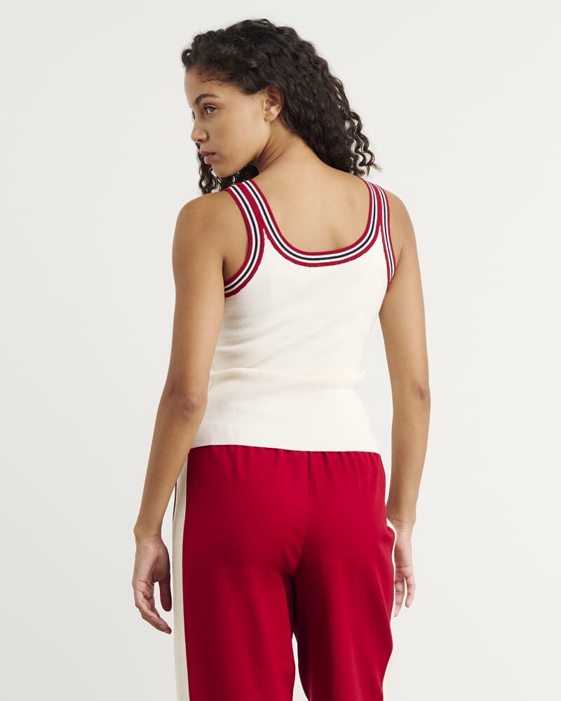 Lydia Stripe Knit Tank in MILK