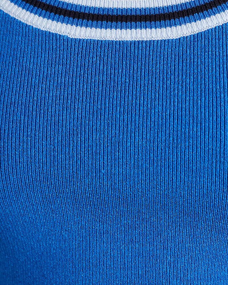 Lydia Stripe Knit Tank in OCEAN BLUE