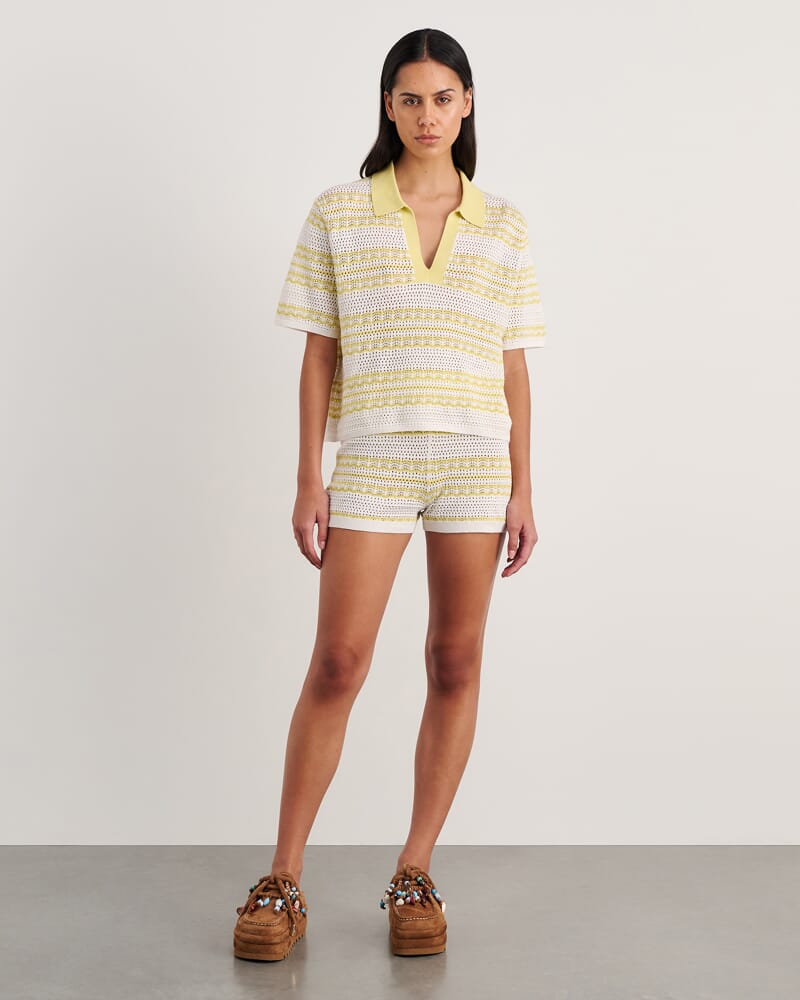 Brita Stripe Popover Knit in CITRUS