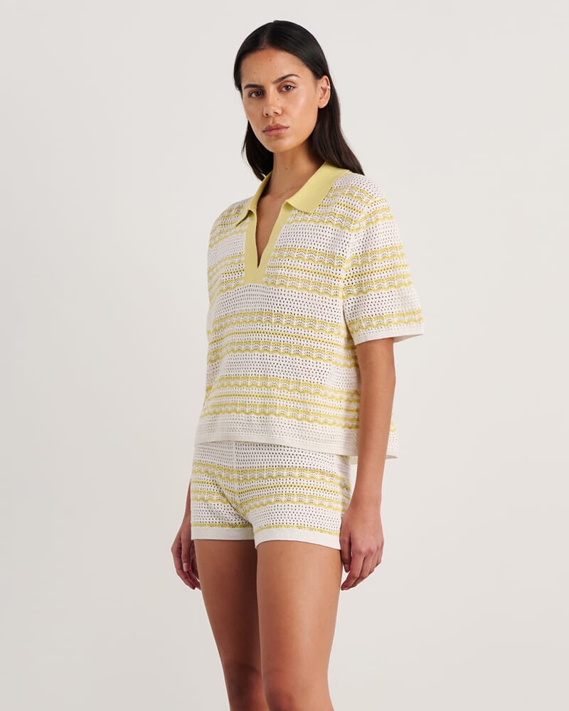 Brita Stripe Popover Knit in CITRUS