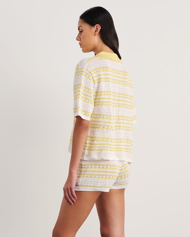 Brita Stripe Popover Knit in CITRUS