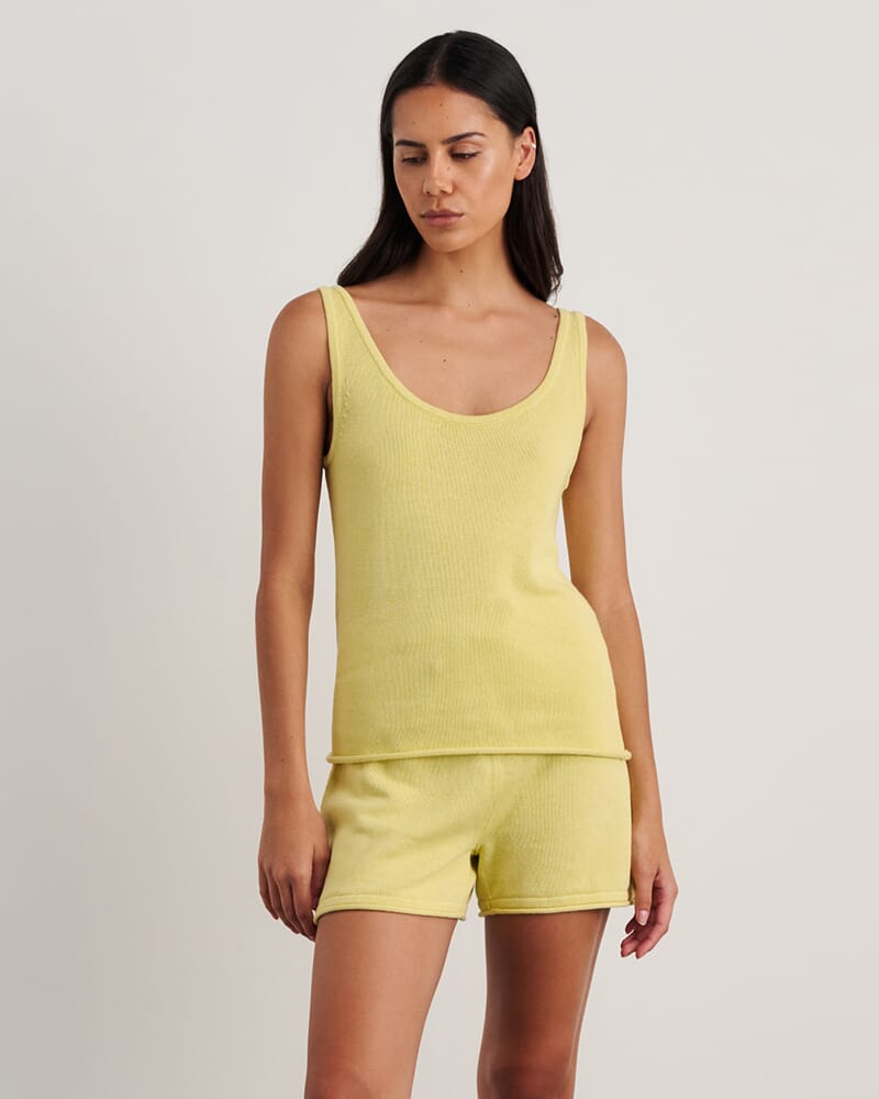 Brita Knit Tank in CITRUS
