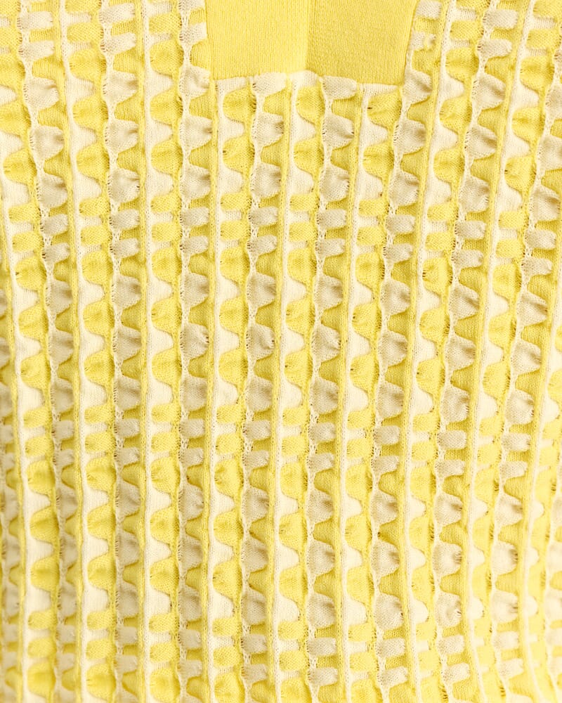 Nfw Longline Knit Top in YELLOW MULTI