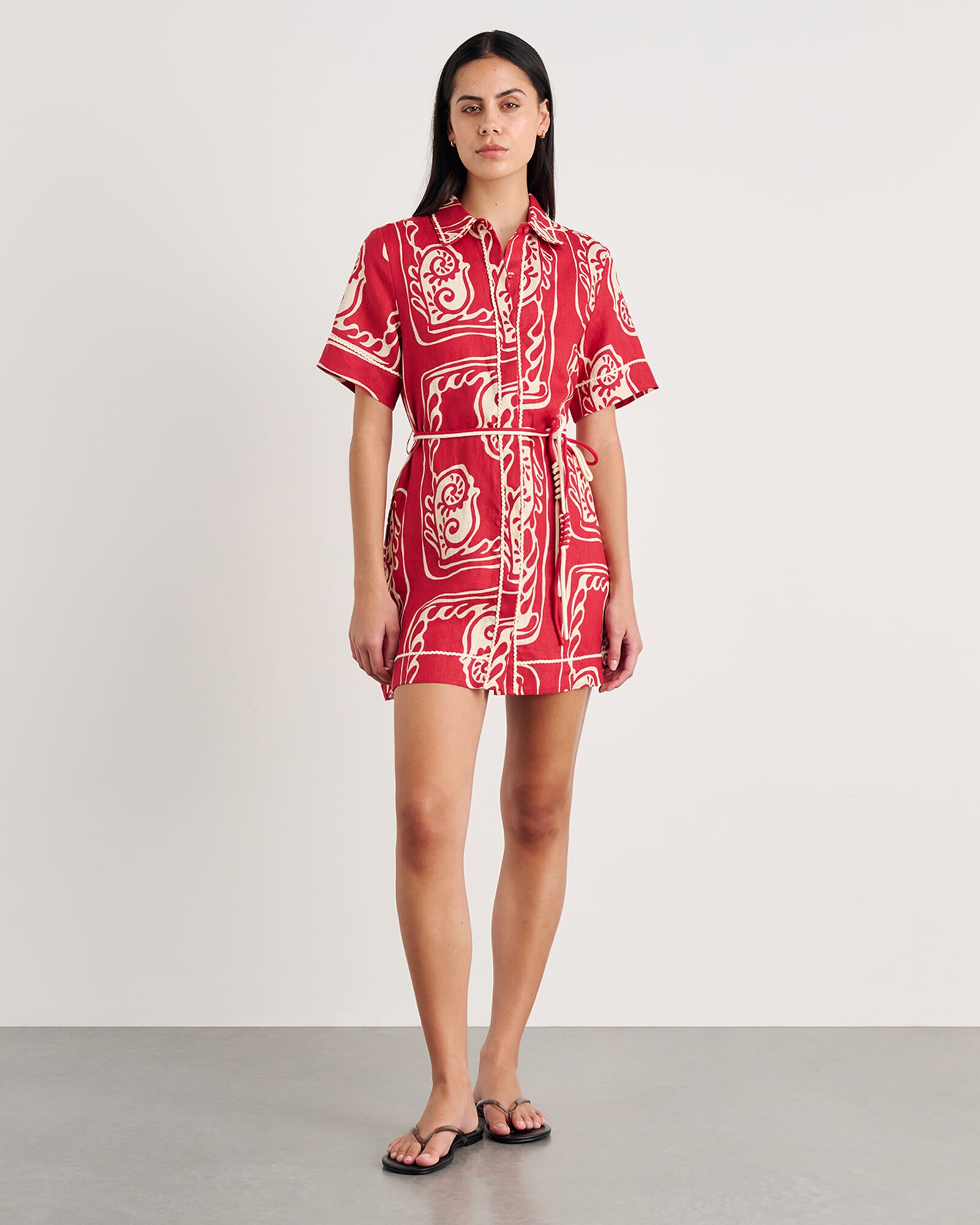 Ceezee Linen Shirt Dress