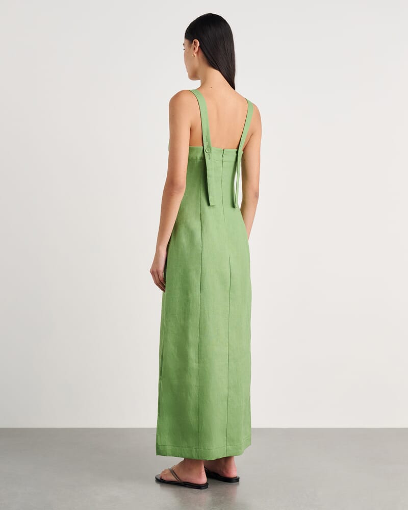 Sunlounger Maxi Dress in IVORY/MOSS