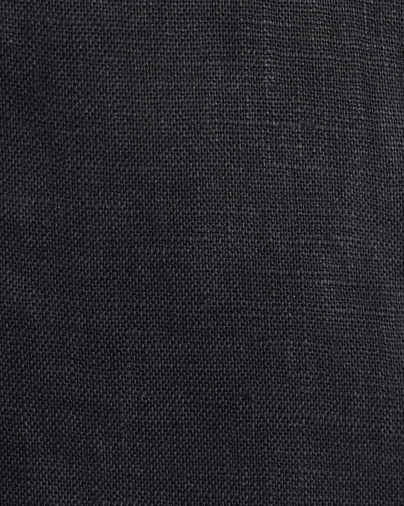 Daphne Linen Mini Dress in BLACK