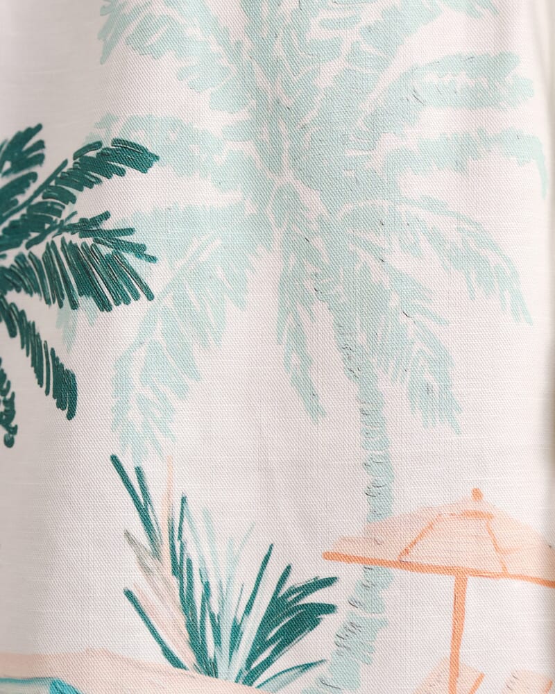 Sunlounger Mini Dress in IVORY/MOSS