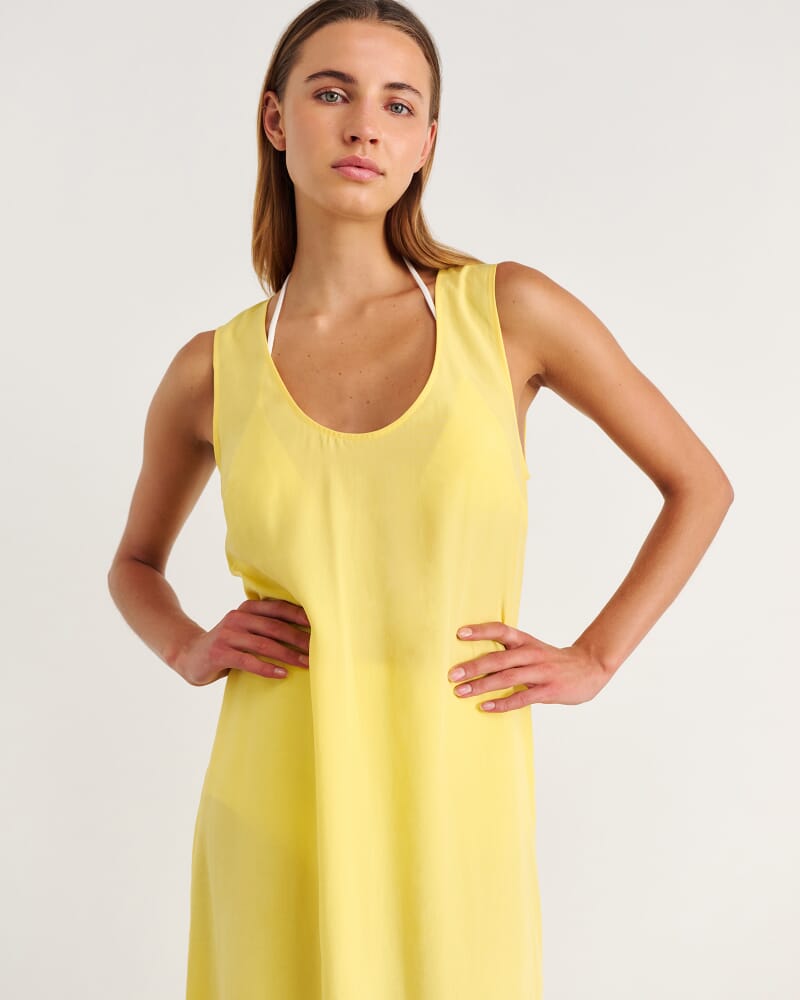 Nfw Scoop Neck Maxi Dress in YELLOW