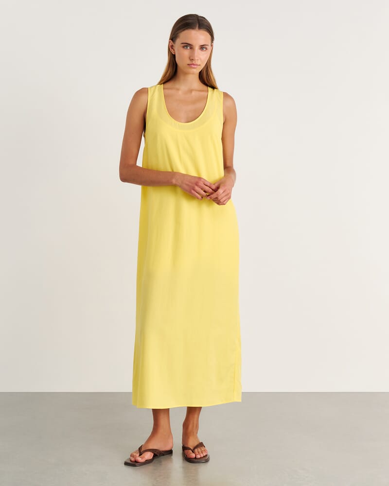 Nfw Scoop Neck Maxi Dress in YELLOW