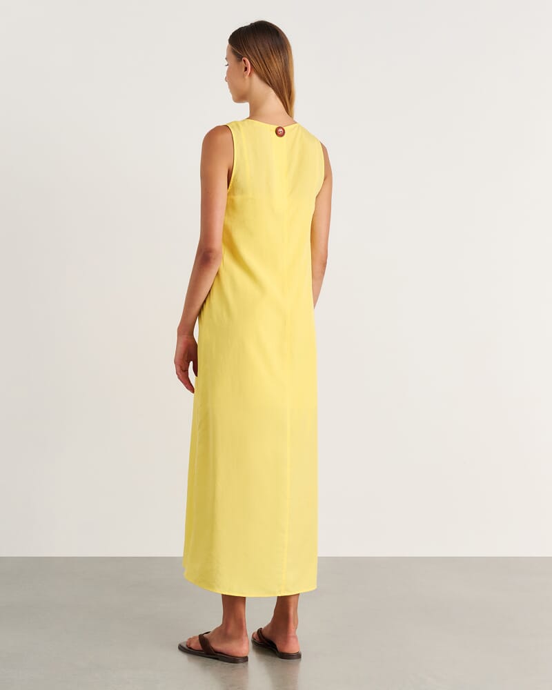 Nfw Scoop Neck Maxi Dress in YELLOW