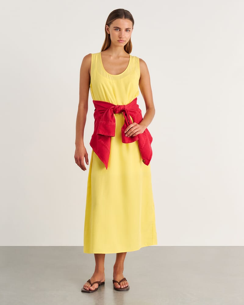Nfw Scoop Neck Maxi Dress in YELLOW
