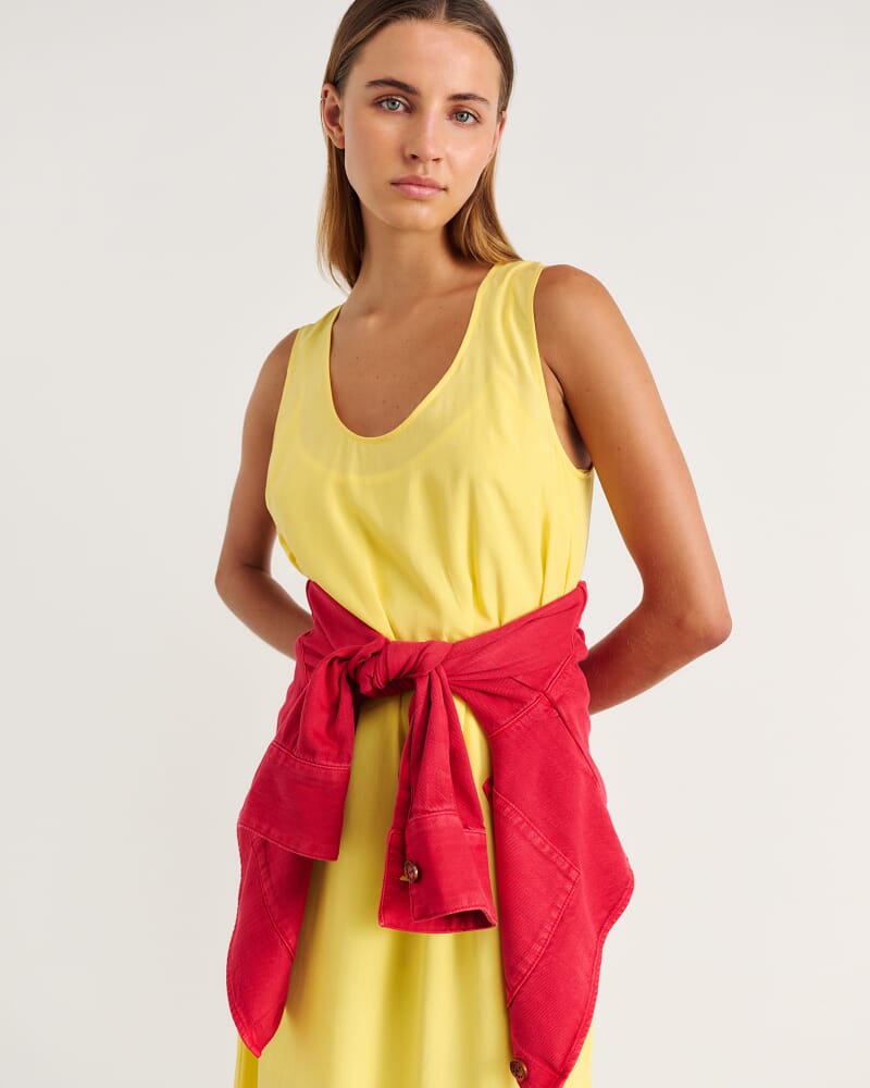 Nfw Scoop Neck Maxi Dress in YELLOW