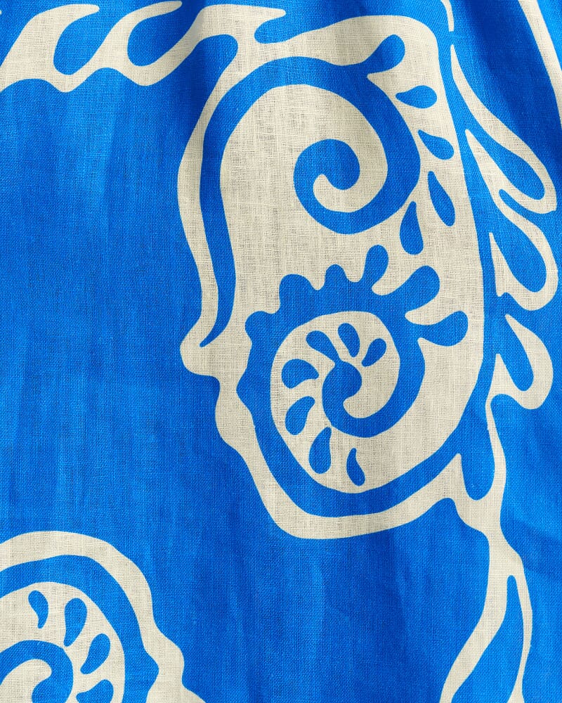 Ceezee Mixed Media Dress in BLUE MULTI