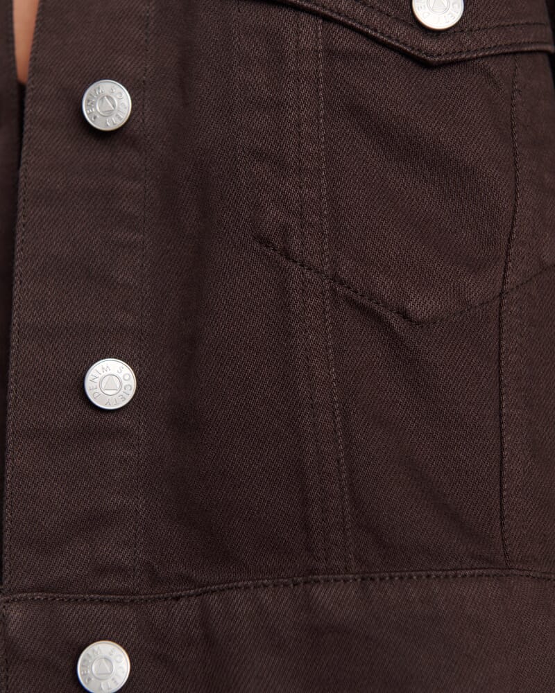 Loe Boxy Jacket in DARK CHOCOLATE