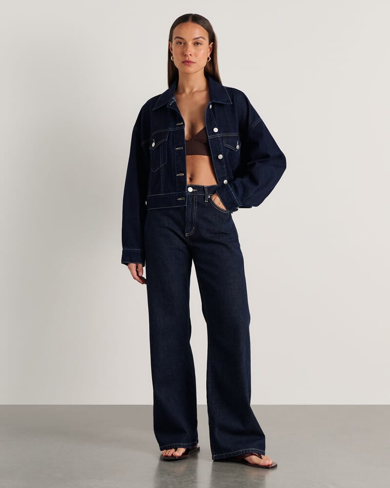 Loe Boxy Jacket in RAW WASH