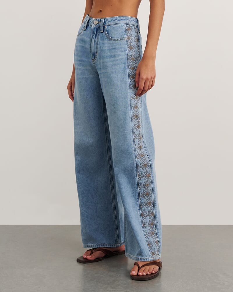 Fleur Slouch Jean in MID BLUE WASH