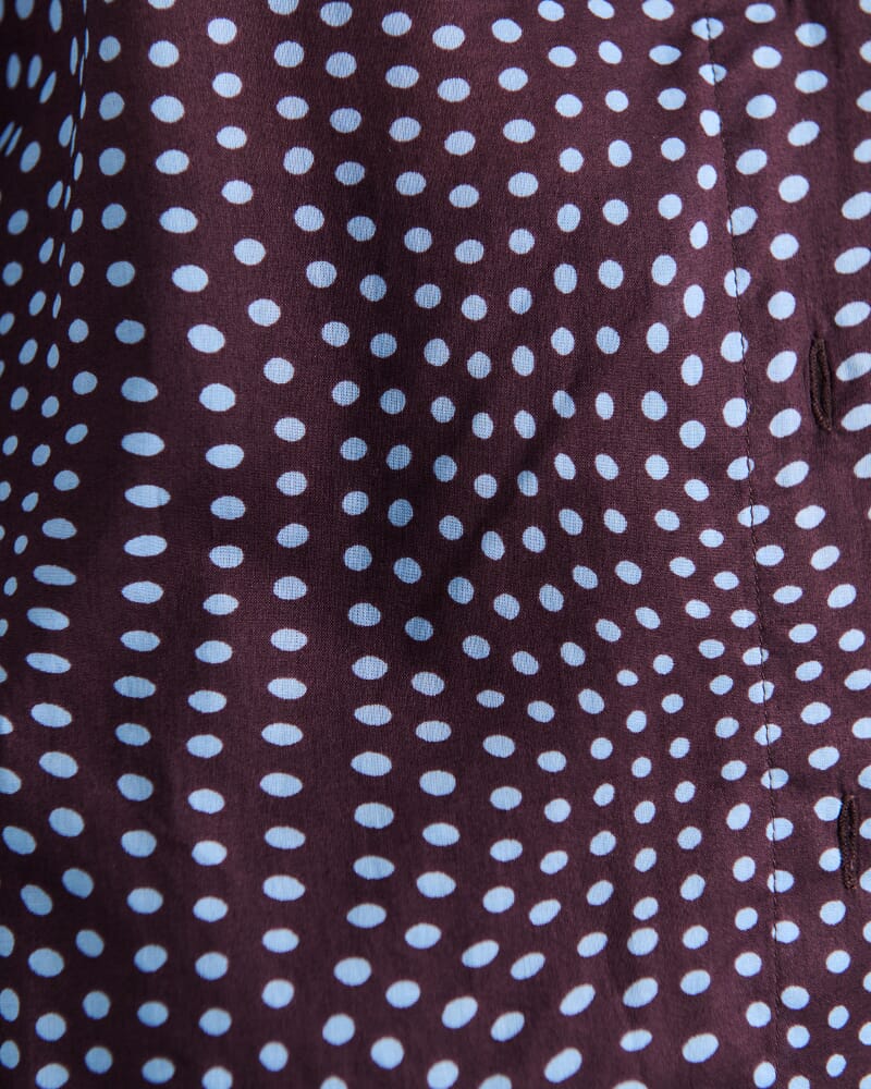 Ania Long Sleeve Shirt in BROWN MULTI