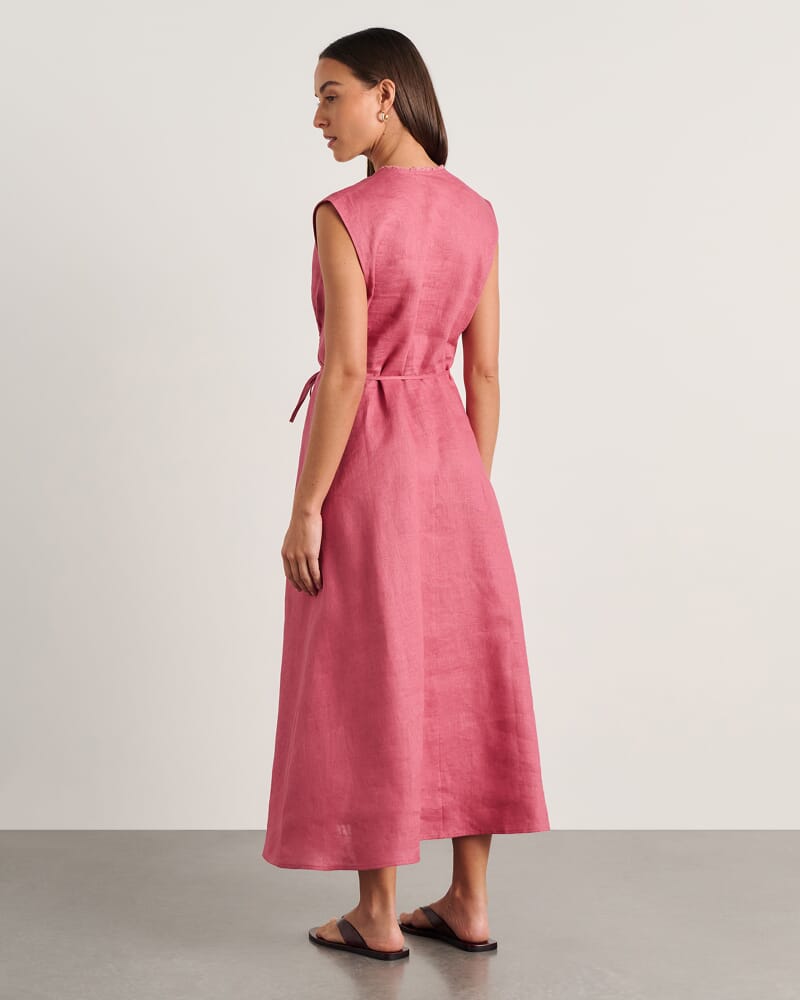 Lola Midi Dress in TEA ROSE